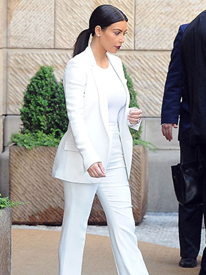 Stars Wearing White Suits: Kim Kardashian, Kate Middleton & More Celebs Rock The Summer Trend