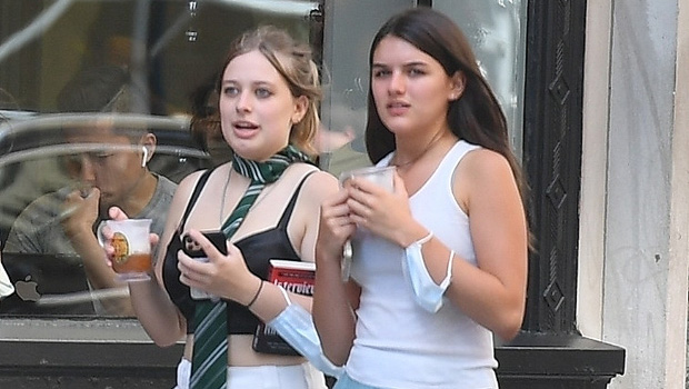 Suri Cruise, 16, Pairs Cute Converse With Blue Skirt To See Harry Potter’ Store With Friend: Photos
