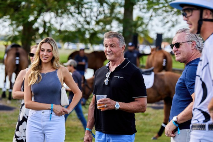 Sylvester Stallone & His Daughter Sistine Watch Polo