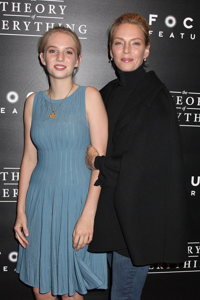 Maya Hawke & Uma Thurman At The Premiere Of ‘The Theory of Everything’