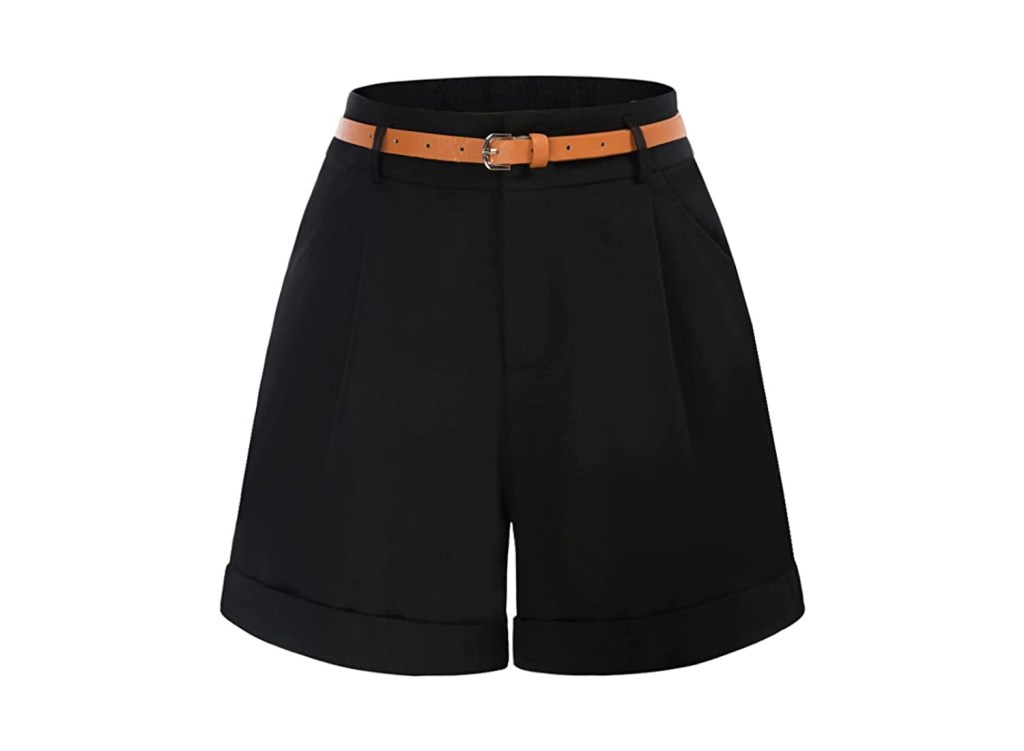 A pair of black Belle Poque Bermuda Shorts.