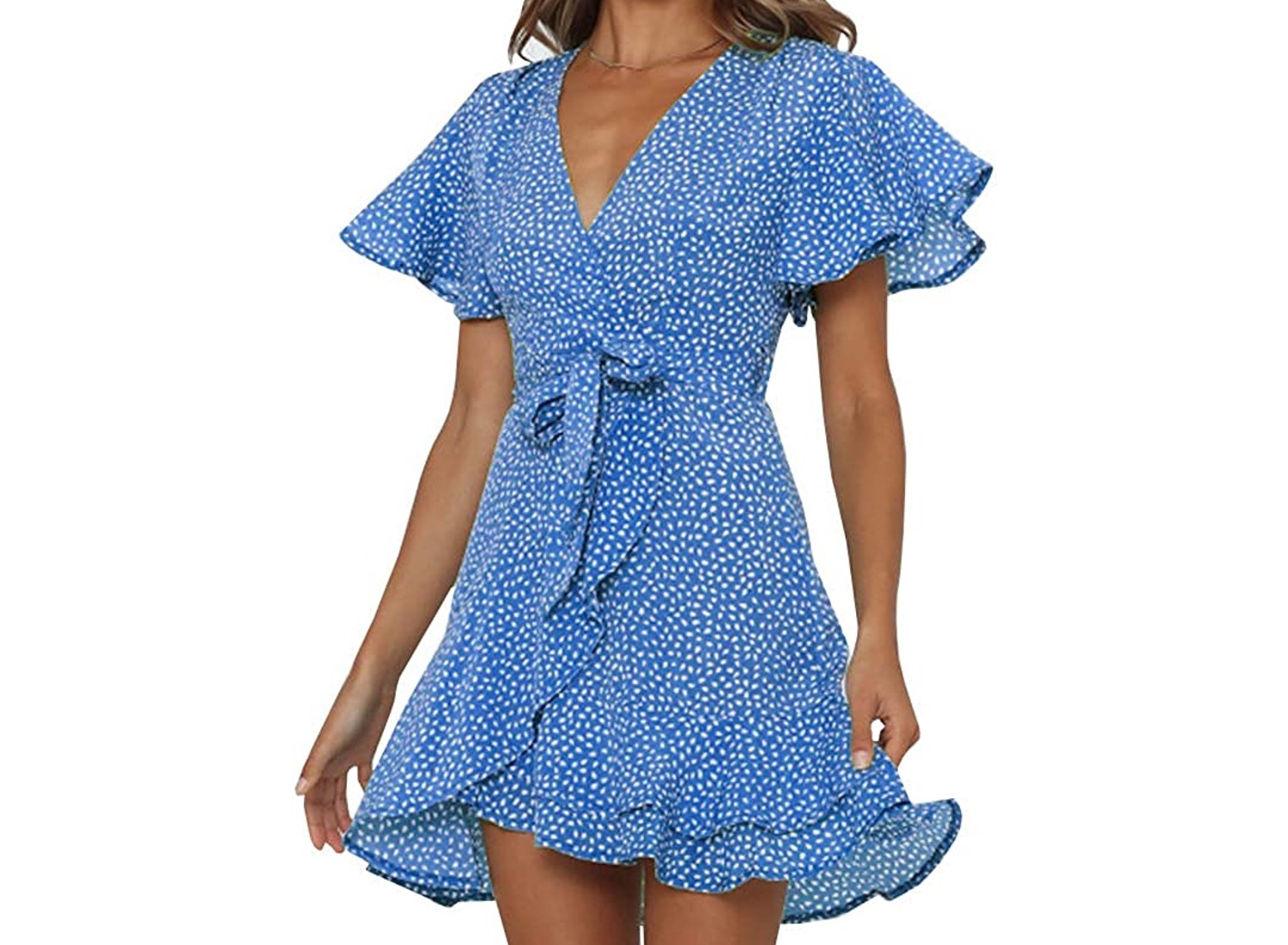 The Chuanqi polka dot mini dress