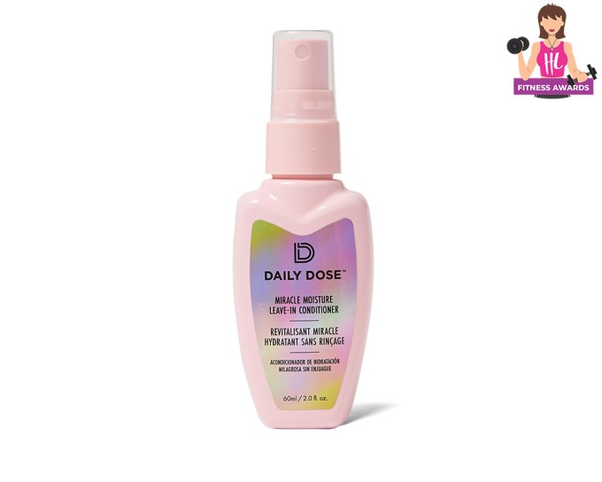 Best Gym Bag Essentials – Daily Dose Miracle Moisture Spray Leave-In Conditioner Detangler, $7.99, dailydoseme.com