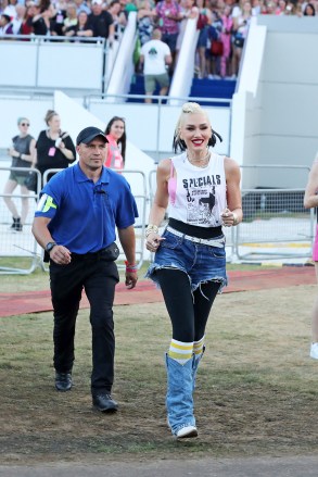 EXCLUSIVE: Gwen Stefani surprises fans as she runs across the field after her performance to watch Pink at American Express presents British Summer Time festival in Hyde Park. The 53-year-old stunner got very emotional as Pink tells the crowd what an incredible songwriter Gwen is and started to cry. 26 Jun 2023 Pictured: Gwen Stefani. Photo credit: MEGA TheMegaAgency.com +1 888 505 6342 (Mega Agency TagID: MEGA1000512_019.jpg) [Photo via Mega Agency]