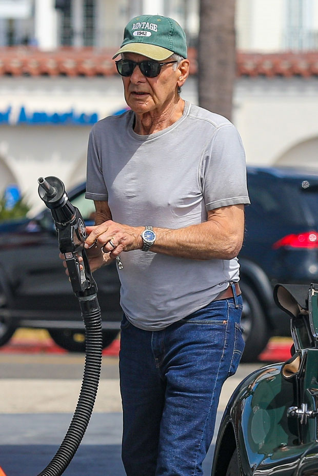 Harrison Ford Pumps His Own Gas In LA: Photos – Hollywood Life