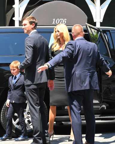 Ivanka Trump and Husband Jared Kushner Eric Trump and Donald Trump saying the last good bye to Ivana Trump at Frank Campbell Funeral Home in the Upper East Side in New York CityPictured: Jared Kushner,Ivanka TrumpRef: SPL5327594 200722 NON-EXCLUSIVEPicture by: Elder Ordonez / SplashNews.comSplash News and PicturesUSA: +1 310-525-5808London: +44 (0)20 8126 1009Berlin: +49 175 3764 166photodesk@splashnews.comWorld Rights, No Poland Rights, No Portugal Rights, No Russia Rights