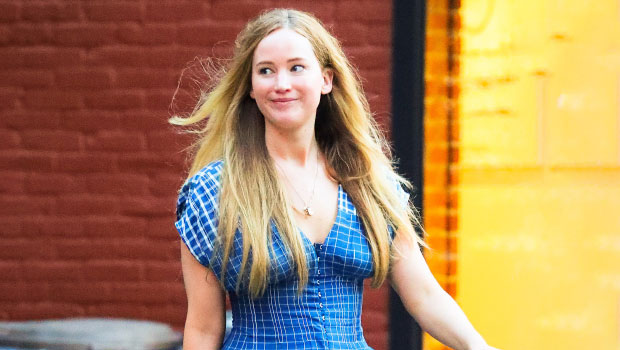 Jennifer Lawrence Glows In Blue Dress On Solo Outing In NYC: Photos