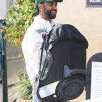 EXCLUSIVE: Big tipper Big Sean and Jhene Aiko seen after luch with son Noah over pasta at Il Pastaio