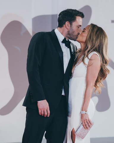 Ben Affleck and Jennifer Lopez attend the red carpet of the movie 'The Last Duel' during the 78th Venice International Film Festival on September 10, 2021 in Venice, Italy. 'The Last Duel' Red Carpet, The 78th Venice International Film Festival, Venice, Italy - 10 Sep 2021