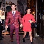 John Cena and Shay Shariatzadeh Pictured Leaving the gala performance featuring the new cast of "Cabaret" at the Kit Kat Club