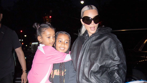 Kim Kardashian takes North, 9, and Chicago, 4, to see her SKKN billboard in Times Square