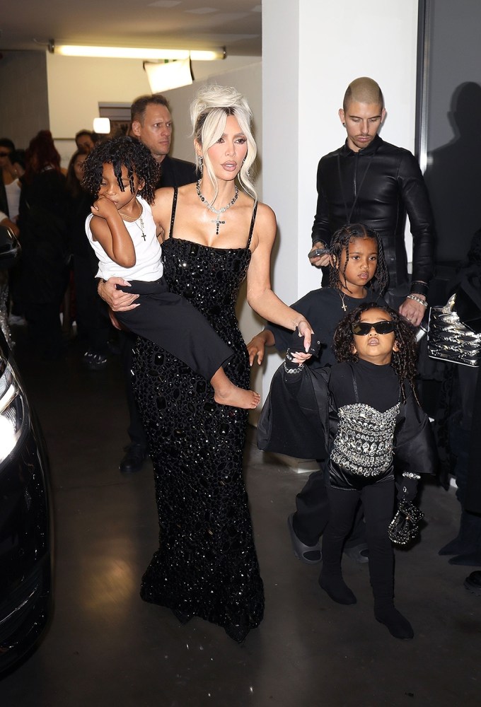 Kim Kardashian’s kids at her D&G Show