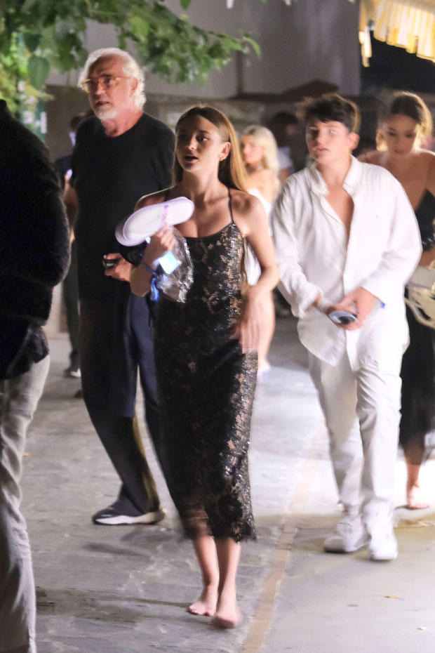 Leni Klum Wears Black Slip Dress While In Capri With Birth Father ...