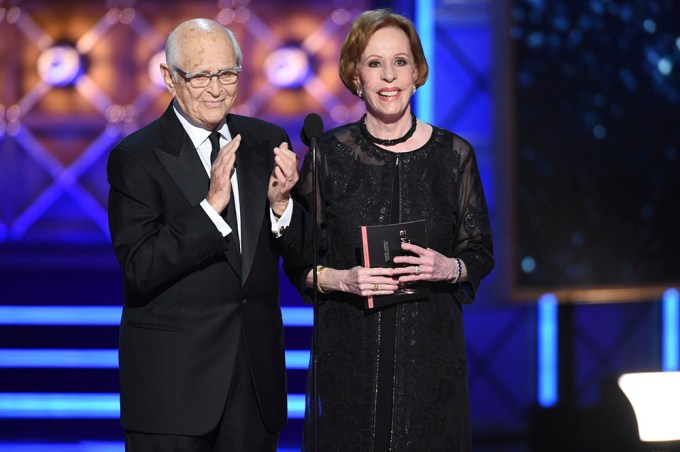 Norman Lear & Carol Burnett Present At he 2017 Emmys