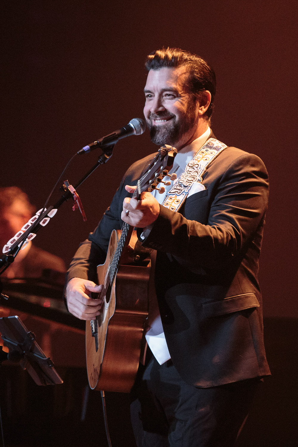 Bob Schneider and Tosca String Quartet in concert, Long Center for the Performing Arts, Austin, Texas, USA - 15 Jul 2016