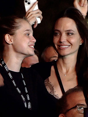 Angelina Jolie and Daughter Shiloh Rock Out at Concert in Rome