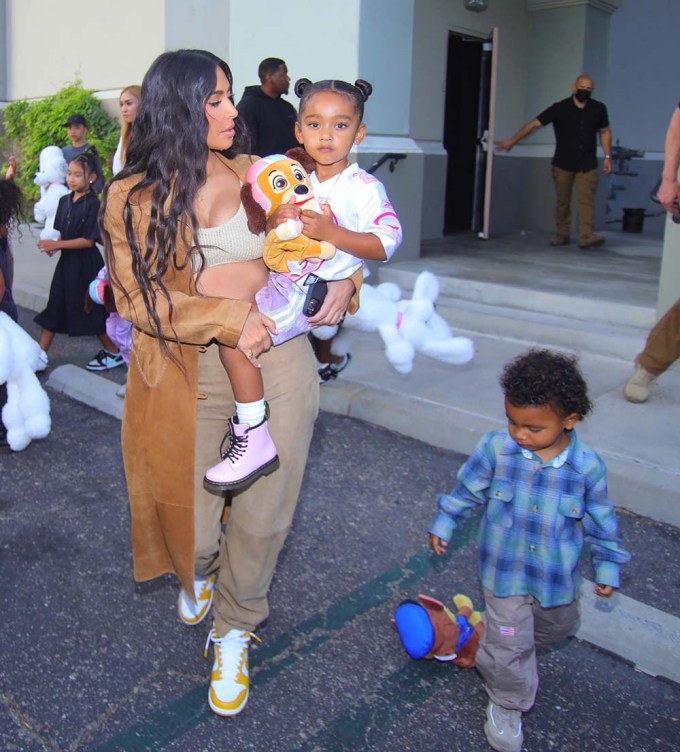 Kim with her two youngest children