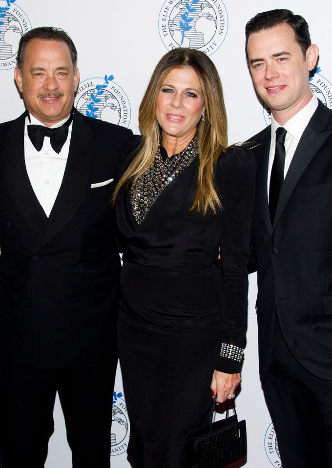 Tom & Colin Hanks Pose With Rita Wilson