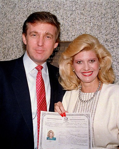 Donald Trump and then-wife, Ivana Trump, pose outside the Federal Courthouse in New York, after she was sworn in as a United States citizen, in May 1988. Ivana Trump, the first wife of Trump, has died in New York City, the former president announced on social media
Obit Ivana Trump, New York, United States - 01 May 1988