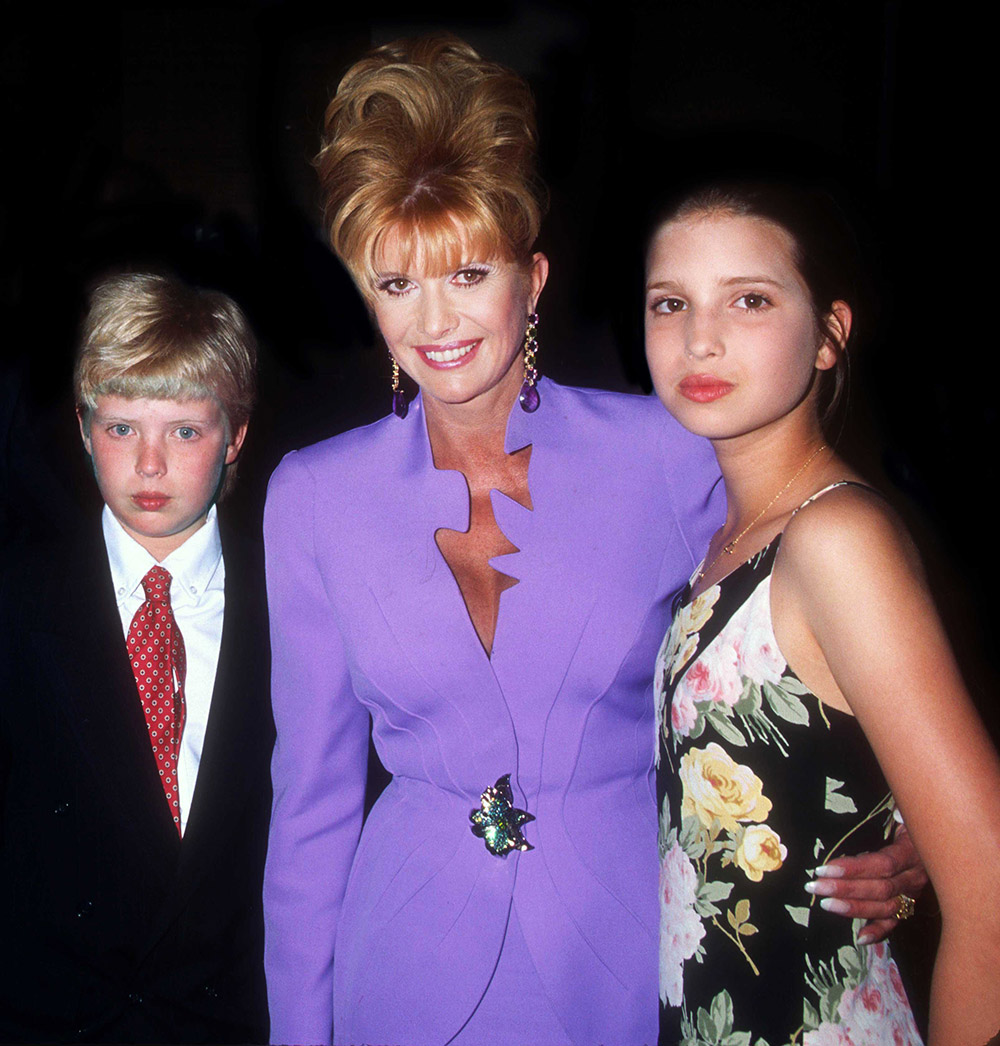 Eric Trump, Ivana Trump and Ivanka Trump 1995