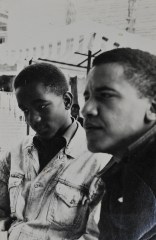 Young Barack Obama with his cousin Pasqual in Nairobi
Various Barack Obama family images