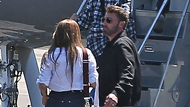Ben Affleck and Jennifer Lopez spotted boarding private jet with kids ahead of his 50th birthday