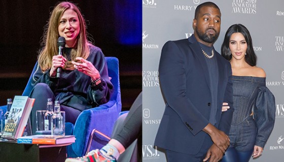 chelsea clinton, kanye west, kim kardashian