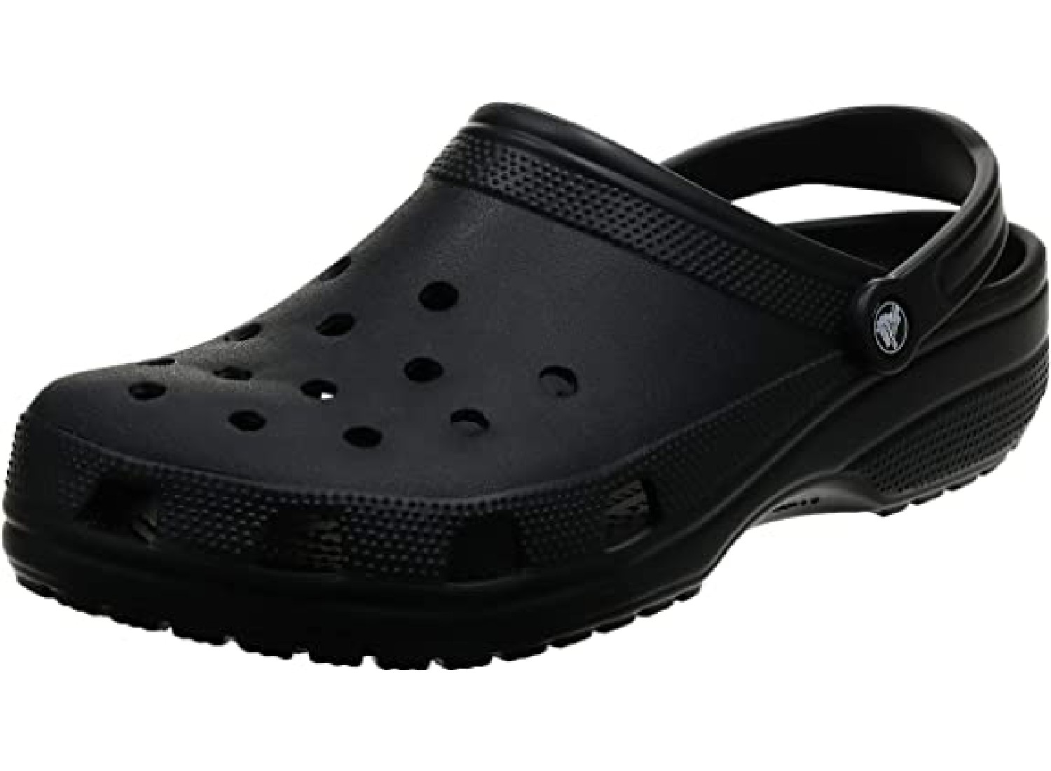 Black croc clog.