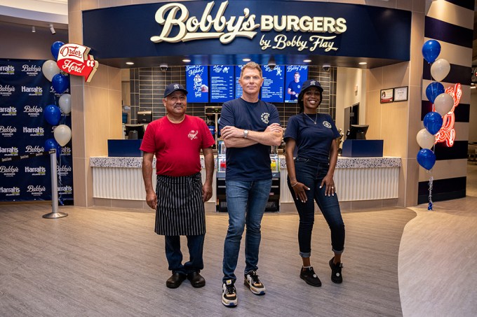 Bobby Flay at his newest Bobby’s Burgers location at Harrah’s