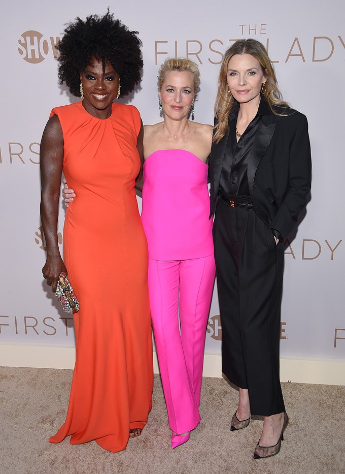 Viola Davis, Gillian Anderson & Michelle Pfeiffer At The Premiere Of ‘The First Lady’