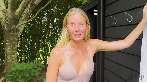 Gwyneth Paltrow In Nude Leotard For Outdoor Shower Video
