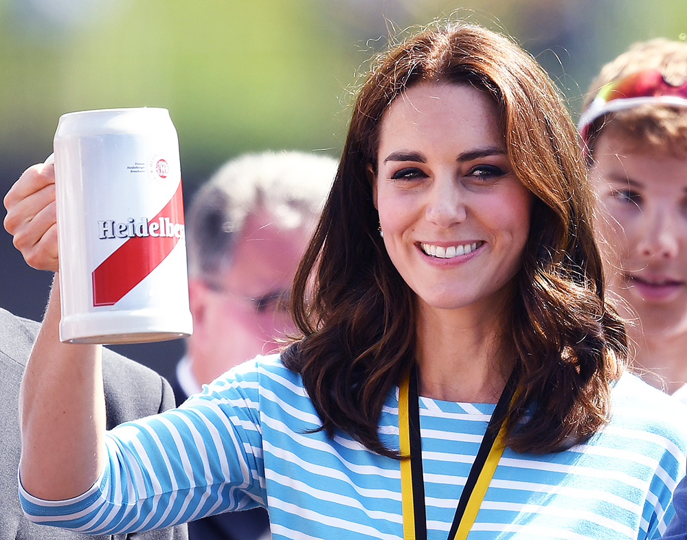 The Duke and Duchess of Cambridge take part in a rowing race