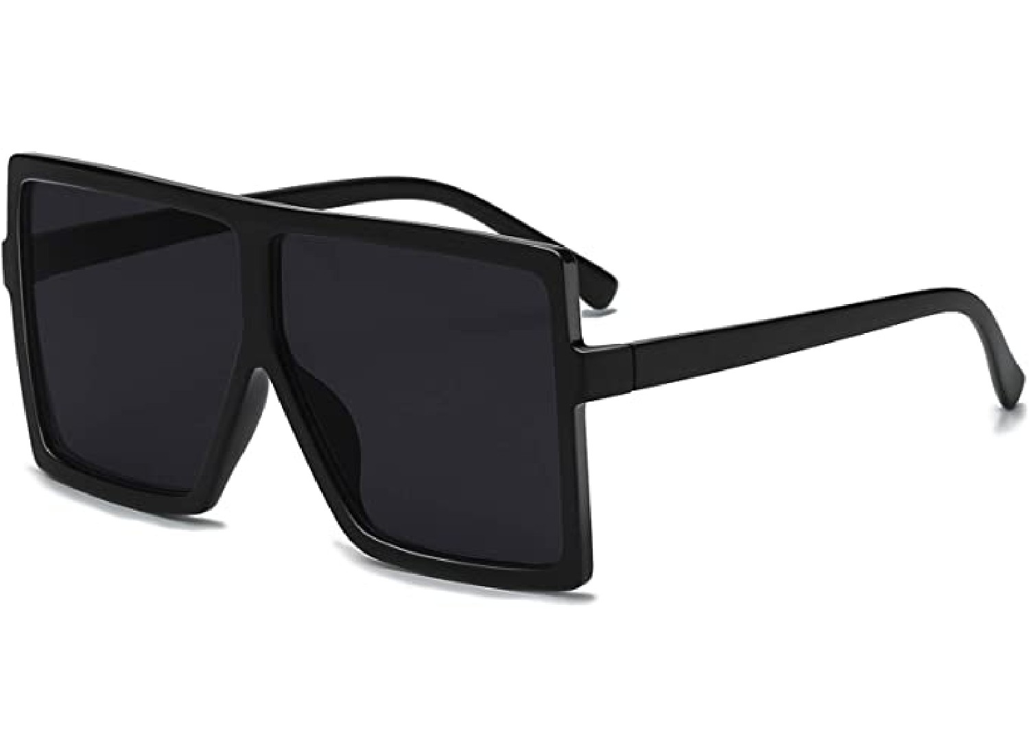A pair of black, square sunglasses.