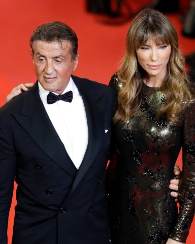 Sylvester Stallone (C) with his wife US model Jennifer Flavin (R) and daughter US actress Sistine Rose Stallone (L) arrive for the screening of 'Rambo V: Last Blood' at the 72nd annual Cannes Film Festival, in Cannes, France, 24 May 2019. The festival runs from 14 to 25 May.
Rambo V: Last Blood Premiere - 72nd Cannes Film Festival, France - 24 May 2019