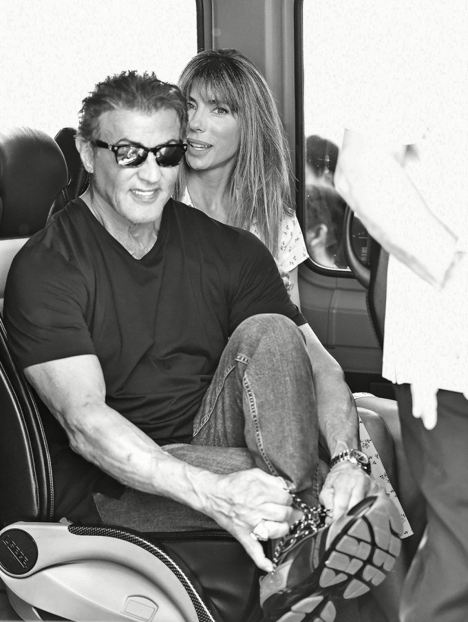 Sylvester Stallone & Jennifer Flavin In Italy