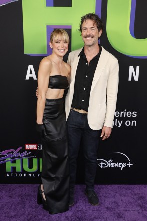 Tatiana Maslany (L) and US actor Brendan Hines (R) attend the premiere of Marvel Studio's 'She-Hulk: Attorney at Law' at El Capitan Theatre in Hollywood, California, USA, 15 August 2022. 'She-Hulk: Attorney at Law' streams exclusively on Disney+ on 17 August 2022.
Premiere of 'She-Hulk: Attorney at Law' in Hollywood, USA - 15 Aug 2022