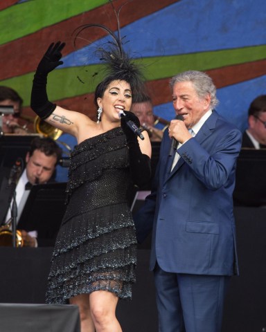 Tony Bennett and Lady Gaga 2015 New Orleans Jazz & Heritage Festival, New Orleans, America - 26 Apr 2015