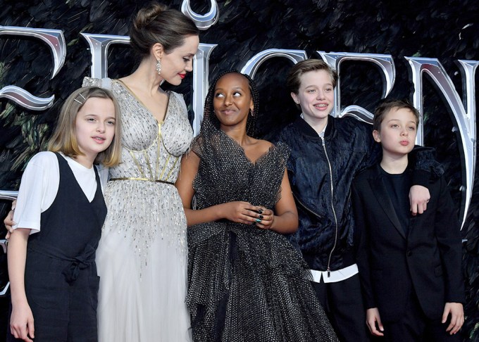 Angelina Jolie & Family At The London Premiere Of ‘Maleficent: Mistress of Evil’
