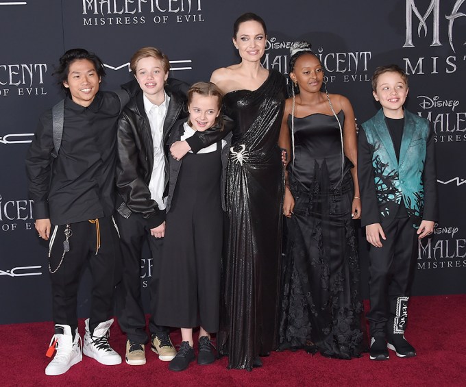 Angelina Jolie & Family At The LA Premiere Of ‘Maleficent: Mistress of Evil’