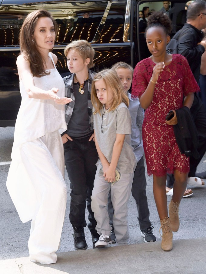 Angelina Jolie & Family At TIFF 2017