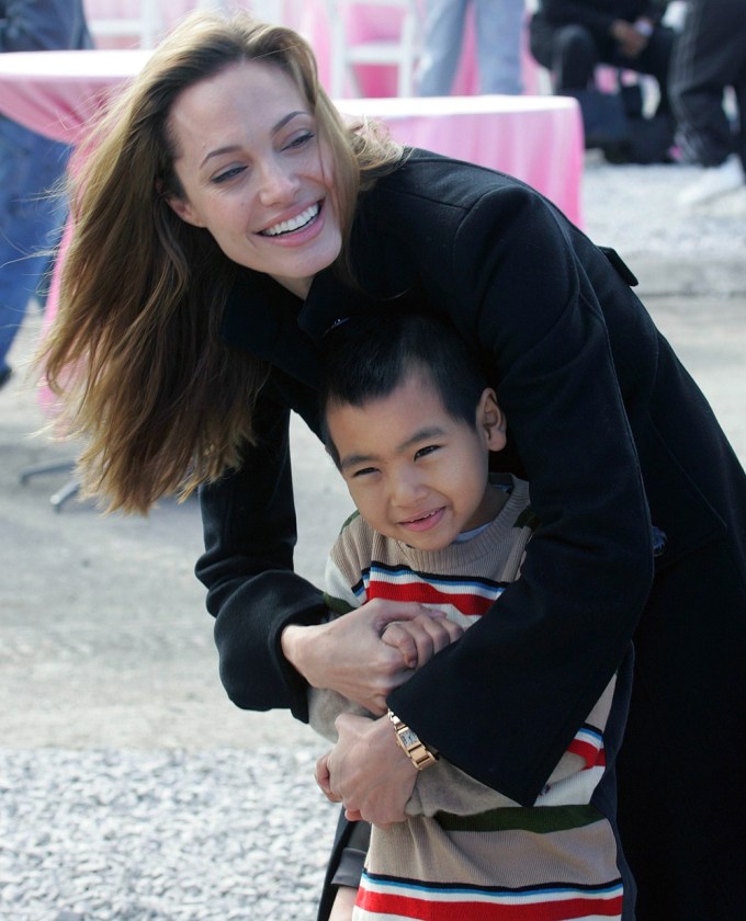 Angelina Jolie & Maddox In New Orleans