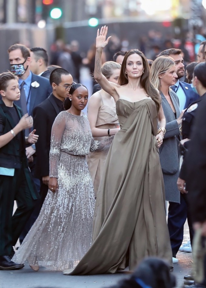 Angelina Jolie & Zahara Jolie-Pitt At the LA Premiere Of ‘Eternals’
