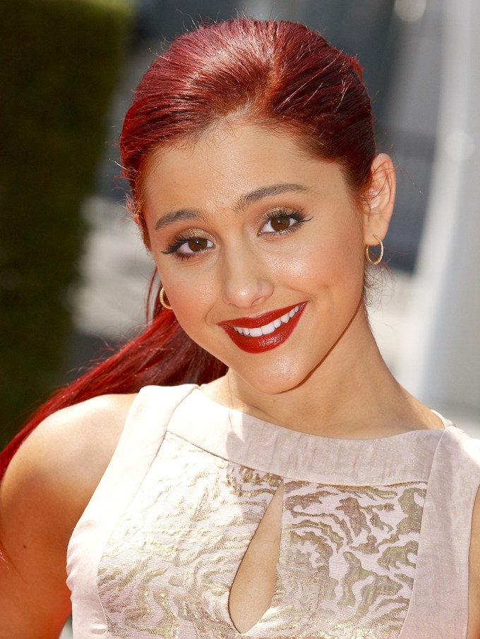 Ariana Grande with red hair