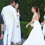 Jennifer Lopez, Ben Affleck and their family arrive at Michael Rubin's Fourth of July bash at his Hamptons estate