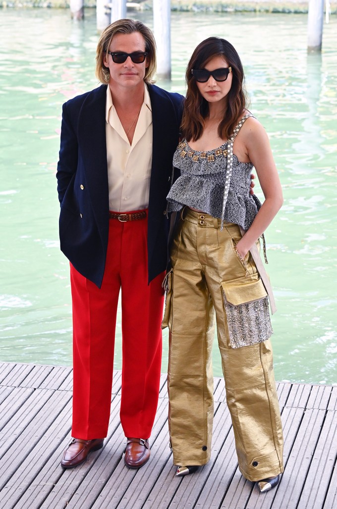 Chris Pine and Gemma Chan at the 79th Venice International Film Festival