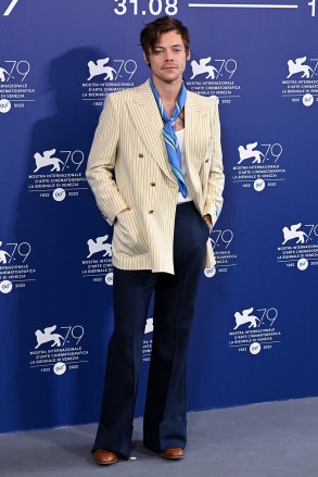 Harry Styles 'Endişelenme Sevgilim' fotoğraflı görüşme, 79. Venedik Uluslararası Film Festivali, İtalya - 05 Eylül 2022