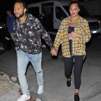 *EXCLUSIVE* Pregnant Chrissy Teigen and John Legend hold hands leaving a photoshoot in LA!