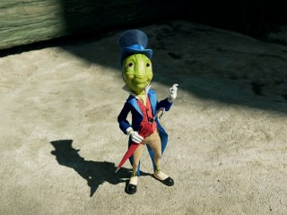 Jiminy Cricket (voiced by Joseph Gordon-Levitt) in Disney's live-action PINOCCHIO, exclusively on Disney+. Photo courtesy of Disney Enterprises, Inc. © 2022 Disney Enterprises, Inc. All Rights Reserved.