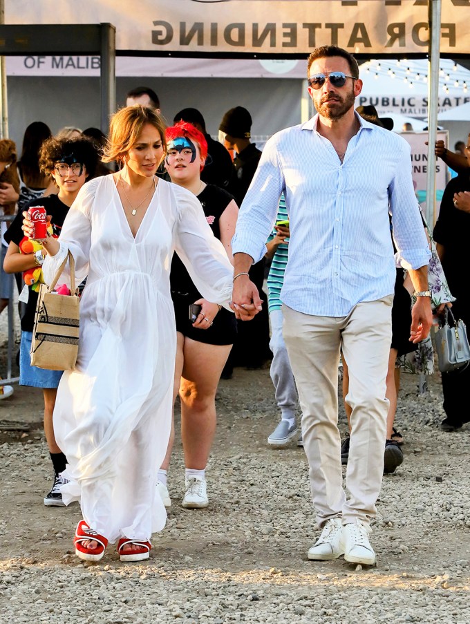 Ben Affleck and Jennifer Lopez are seen leaving the Malibu Chili
