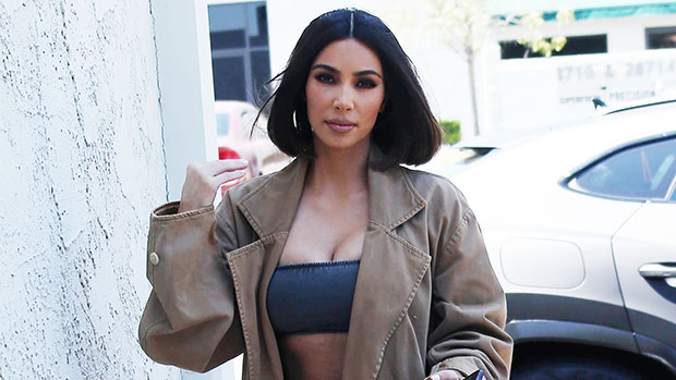 Kim Kardashian's Neon Green Bralette & Thong In SKIMS Campaign